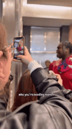 Animated GIF showing Tedy's being harrased by papparazzis